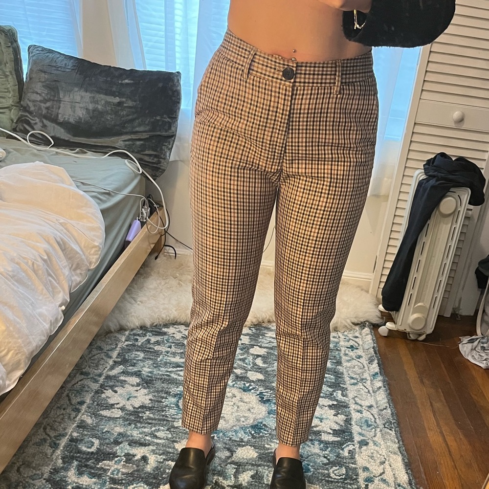 Scotch and Soda Anthropologie gingham trouser pants